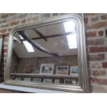 A modern overmantel mirror - Width 114cm x Height 87cm