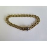 A 14ct yellow gold 19.5cm bracelet - approx weight 18.2 grams - clasp good, small wear, otherwise