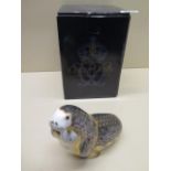 A Royal Crown Derby paperweight of a Russian Walrus Limited Edition of 1500 - boxed and in mint