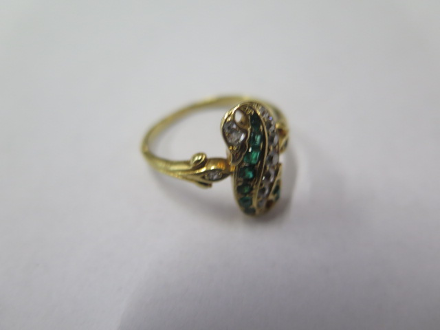 An 18ct yellow gold diamond ring size M - approx weight 4.2 grams - generally good condition some w - Image 2 of 3