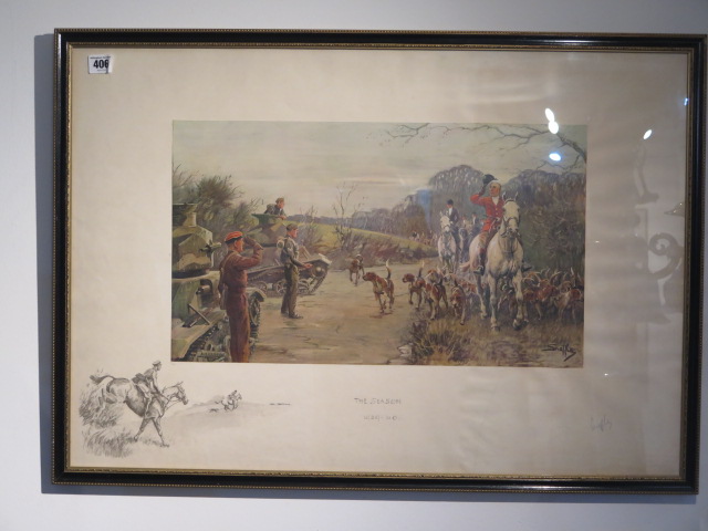 Charles 'Snaffles' Johnson Payne (1884-1967) The Season 1939-1940 colour photolithograph signed in