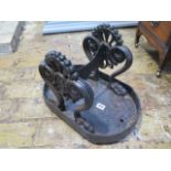 A 19th century cast iron foot scraper