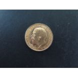 A George V full gold sovereign dated 1912