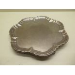 A silver salver London 1904/05 JR & A Ltd - Width 21cm, approx weight 15 troy oz - no engraving,