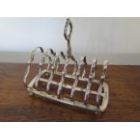 A silver toast rack London 1906/07 GS Co Ltd - Length 13.5cm - approx weight 7.7 troy oz - in good