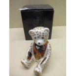 A Royal Crown Derby bear paperweight - boxed and in mint condition