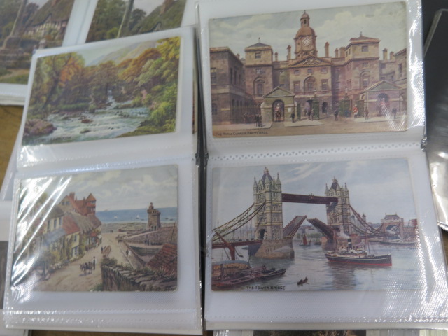 A large collection of Victorian and later postcards in over 70 small folders and albums including - Image 8 of 11