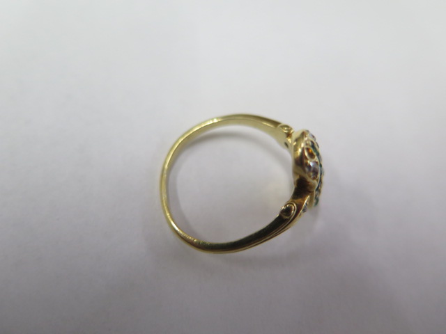 An 18ct yellow gold diamond ring size M - approx weight 4.2 grams - generally good condition some w - Image 3 of 3