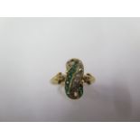 An 18ct yellow gold diamond ring size M - approx weight 4.2 grams - generally good condition some w