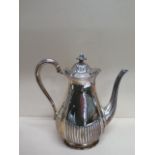 A silver coffee pot Sheffield 1911/12 maker HA - Height 24cm - approx weight 21.3 troy oz -