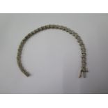 A 9ct yellow and white gold diamond illusion set bracelet - approx 0.96ct, total weight approx 7.2