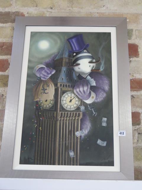 A Peter Smith signed Limited Edition print on canvas on board The Rampant Jekylled Whatabanker 89/