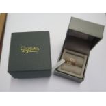 A Clogau rose gold hearts all round ring size L/M - approx weight 1 gram - ex jewellers stock - as