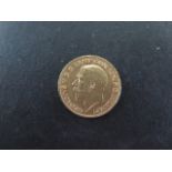 A George V gold half sovereign dated 1912