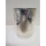A Victorian silver tumbler 11cm tall - London 1870/71, maker TS - approx weight 6.1 troy oz