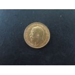 A George V gold half sovereign dated 1912