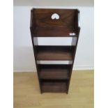 An Arts and Crafts oak open bookcase - Height 85cm x 30cm x 14cm - in polished condition