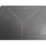 An 18ct yellow gold pendant necklace - Length 44cm, approx weight 2.9 grams - good condition