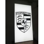 An electric Porsche car showroom light - 120cm x 60cm