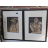 Katy Bailey - A pair of Limited Edition 1/95 prints - frame sizes 31cm x 22cm - both good