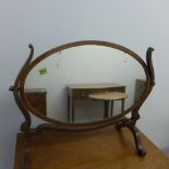 A 19th century mahogany dressing table mirror