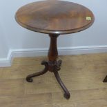 A 19th century mahogany side table with a 50cm top