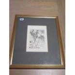 An engraving of Don Quixote the original by Salvador Dali with Templeton and Rawlings COA verso,