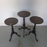 Three mahogany side tables