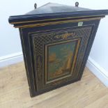 A small 19th century chinoiserie corner cupboard - Height 69cm x Width 60cm