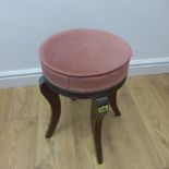 A 19th century mahogany stool