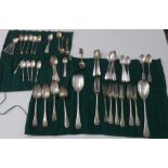 A collection of assorted silver flatware various dates and makers - 60 pieces in total - approx