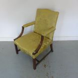 A mahogany Gainsborough arm chair