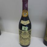 A bottle of Barola red wine 1974 - level slightly low