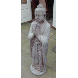 A stone effect Buddha - Height 115cm