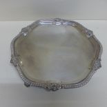 A Georgian Scottish silver salver -Diameter 31cm - Edinburgh 1812/13 - approx weight 28 troy oz -