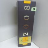 A boxed bottle of Veuve Clicquot Champagne 2008