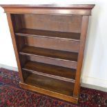 A late 19th century mahogany bookcase with three adjustable shelves - Width 84cm x Height 108cm