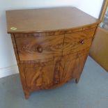 A 19th century mahogany bedside cabinet with a lift up top - Width 63cm x Height 72cm