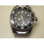 A 2013 Seiko kinetic Divers stainless steel bracelet wristwatch with box, card and instructions -