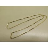 A 14ct yellow gold 585, 78cm box link chain approx weight 31.9 grams - in good condition