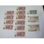 Two consecutive £50 notes Elizabeth II Shakespeare D.H.F. Somerset A01 332590/1 - good condition -