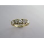 A Good Quality Edwardian 18ct Yellow Gold (Tested) 5 Stone Diamond Ring, approx. 1.8crts of