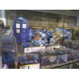 A collection of Dr Who figures and book - please see images for vendors list