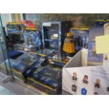 A collection of Dr Who figures, postcards, diary etc - please see images for vendors list