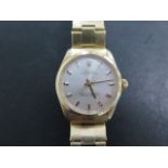 A Rolex 14ct yellow gold Oyster perpetual automatic 1970 gents bracelet wristwatch model 1003 case