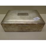 A large silver desk box Birmingham 1976 - 23cm x 16cm x 8cm tall - good condition, no engraving