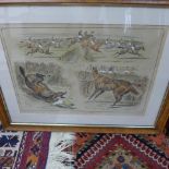 A pair of prints of The Grand National, Liverpool - 72cm x 57cm - in maple frames