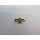 An 18ct yellow gold five stone diamond ring size Q/R - approx weight 3.6 grams - diamonds bright,