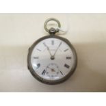 A silver pocket watch by Graves Sheffield