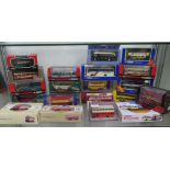 A collection of 22 Corgi buses and coaches - all boxed